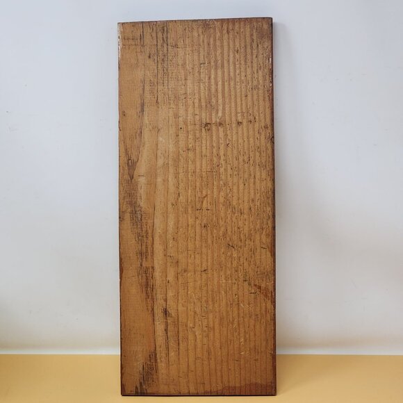 Vintage Wood Wall Art With Winter Mountain Scene By Wicker - Picture 2 of 7